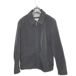 Perry Ellis Potfolio Poly Tech Black Zip Up Jacket. Classic, Utility  Small